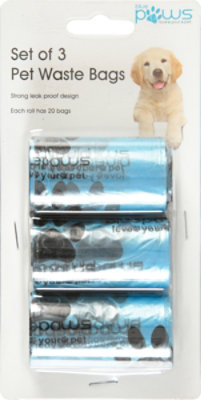 Blue Paws Leak Proof Design Pet Waste Bags - 20 Count - Image 2