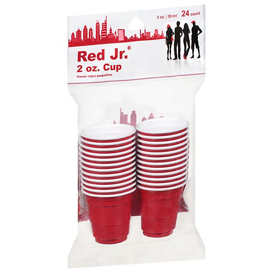 Red Jr  Shot Glasses 24pk - EA