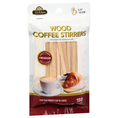 Coffee Stir 150ct-wood - EA - Image 1