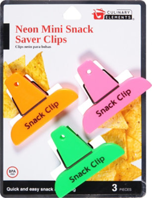 Neon Sm 3ct Bag Clips - EA - Image 2