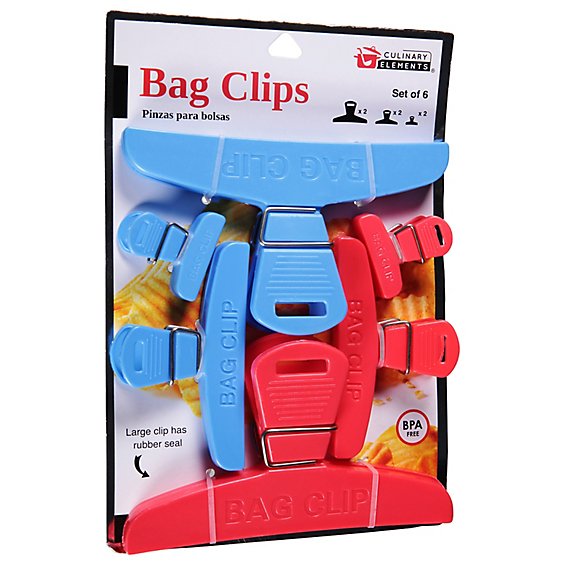 Bag Clips 6ct - EA