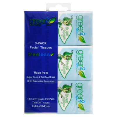 Travel Facial Tissue 3pk - EA - Image 1
