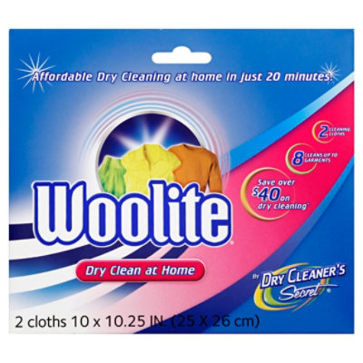  Woolite Dry Cleaner's Secret Dry Cleaning Cloths, 14-Count Box  : Health & Household