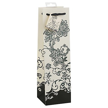 Floral Chic White Gift Bag - EA - Image 1