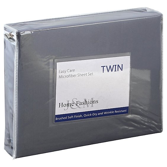 Microfiber Solid Sheet Set Twin - EA