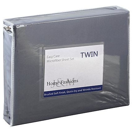 Microfiber Solid Sheet Set Twin - EA - Image 1