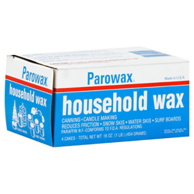 Gulf Wax Paraffin 16oz. 4 4oz Wax Bars for Candle Making Canning and More.  for sale online