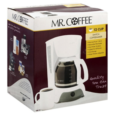 Mr. Coffee 12 Cup Switch Coffeemaker White