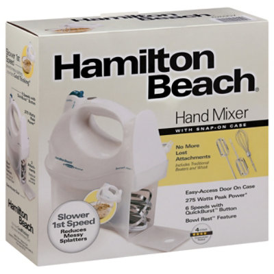 Hamilton Beach Power Deluxe 6-Speed Electric Hand Mixer with Snap