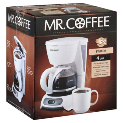 Mr. Coffee Black Simple Brew 4-Cup Switch Coffee Maker