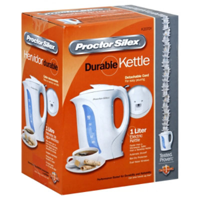 Proctor Silex 1 Liter Electric Kettle for Tea and Water with Auto-Shutoff  and Boil-Dry Protection 