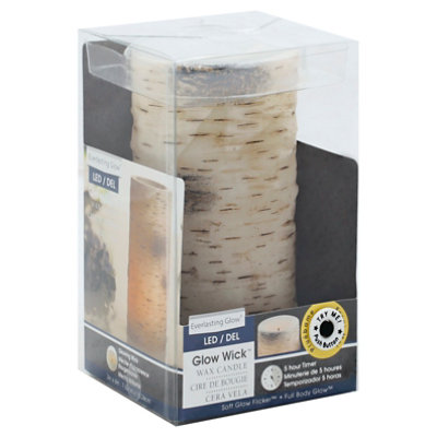 Gerson Led Wick Birch Candle - EA