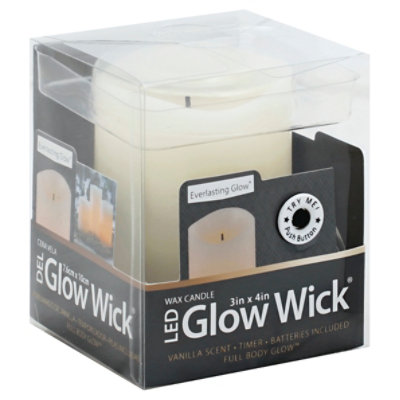 Gerson Wavy Edge Led Glow Candle 3x4 - EA
