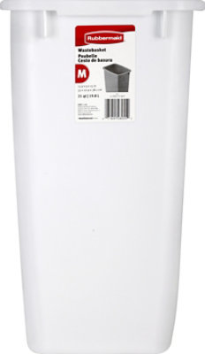 Rubbermaid 21 Quart White Wastebasket - EA - Image 1