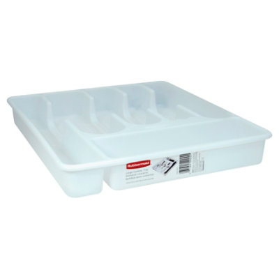 Rbrmd Cutlry Tray White Large - EA