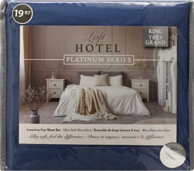 Loft Hotel 4 Pc Sheet Set - King - EA - Image 2