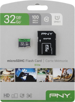 Carte Mémoire PNY Performance Plus 32 Go – MicroSD – Neuve Sous Blister