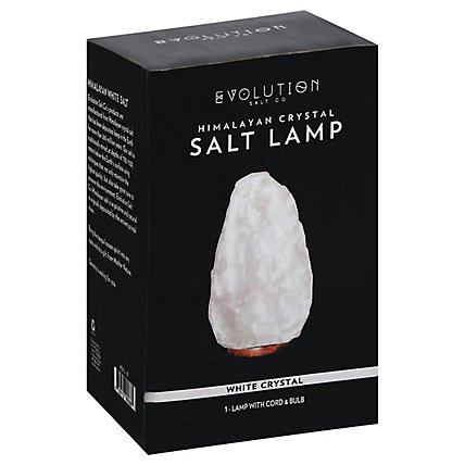 Evolution White Natl Salt Crystal Lamp - EA - Image 1