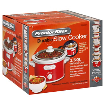 Proctor Silex Slow Cooker With Lid Latch 1.5qt EA Safeway