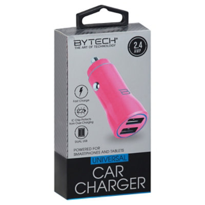 Dual Port 2.4 Amp Car Charger Asst Color - EA