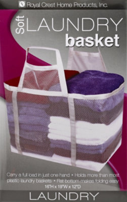 Royal Crest Soft Laundry Basket White - Each - Image 2