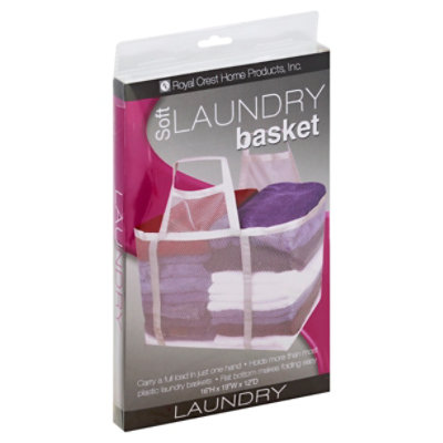 Royal Crest Soft Laundry Basket White - Each - Image 1