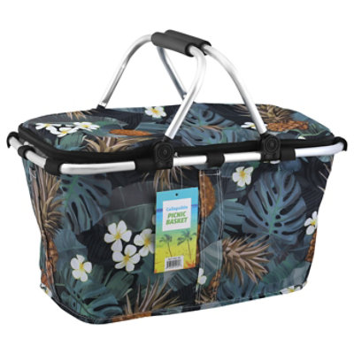 Cooler Picnic Basket Monstera Pineapple EA Vons