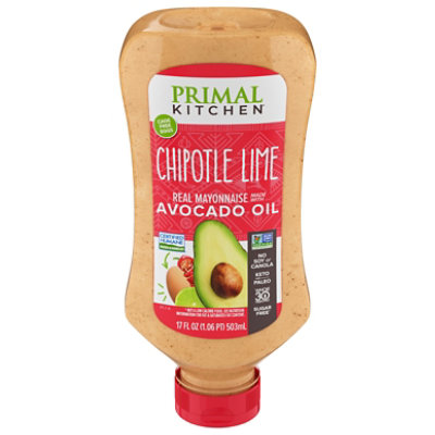 Primal Kitchen Chipotle Lime Mayo made with Avocado Oil, Whole30 Approved,  Certified Paleo, and Keto Certified, 12 Ounces