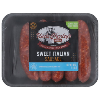 Uncle Charleys Sweet Italian Sausage 16oz - 16 OZ - Image 3