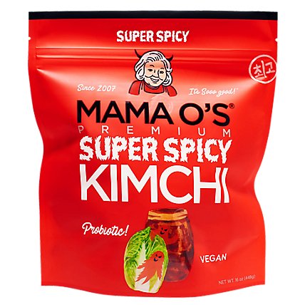 Mama Os Kimchi Super Spicy - 16 OZ - Image 1