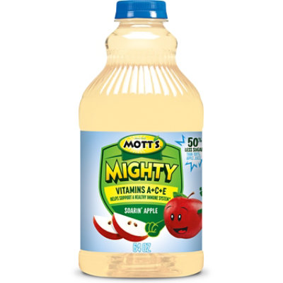 Mott's Mighty Soarin Apple Juice Bottle - 64 Fl. Oz.