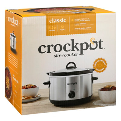 Crock-Pot Smart-Pot 4 Qt. Stainless Steel Slow Cooker - Gillman Home Center