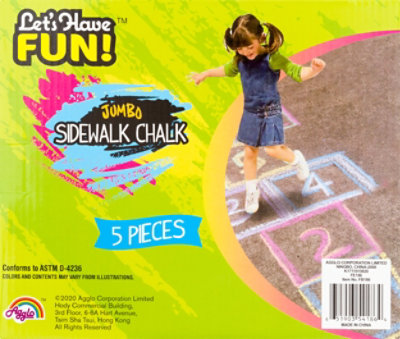 Agg 5pk Jumbo Sidewalk Chalk - EA - Image 4