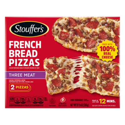 Stouffer's French Bread Three Meat Frozen Pizza - 12.875 Oz - Image 1