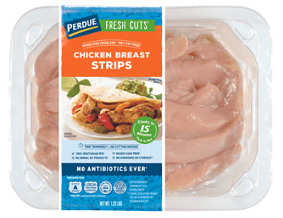 PERDUE FRESH CUTS Fresh Boneless Skinless Chicken Breast Strips Traypack - 1.25 Lbs - Image 2