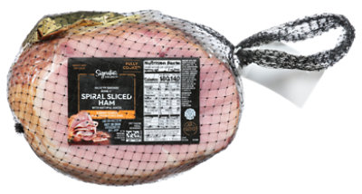 Signature SELECT Ham Honey Cured Natural Juice Spiral - Weight Between 8-10 Lb - Image 1