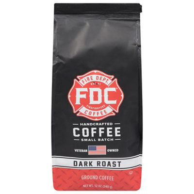 Fire Department Coffee Coffee Ground Dark Roast - 12 OZ