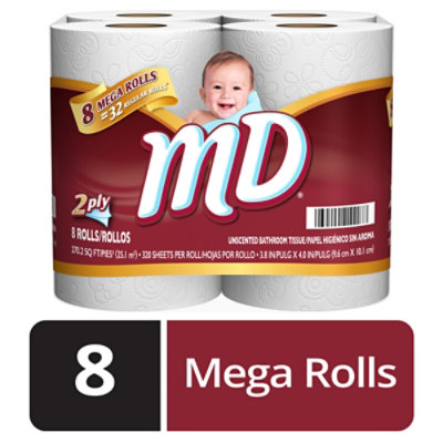 Md Bath Tissue 8 Mega Roll - 8 RL - Image 2