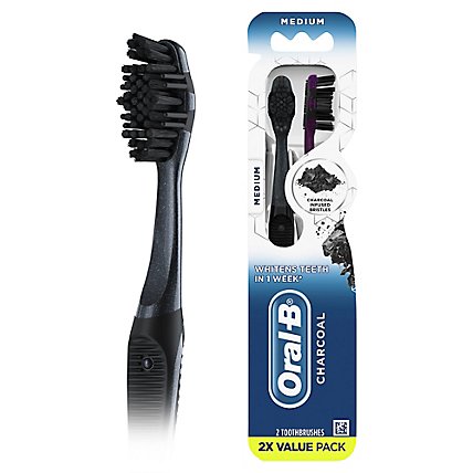 Oral B Tb Charcoal Med - 2 CT - Image 1