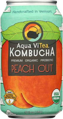 Aqua Vitea Kombucha Peach Out - 12 FZ - Image 2