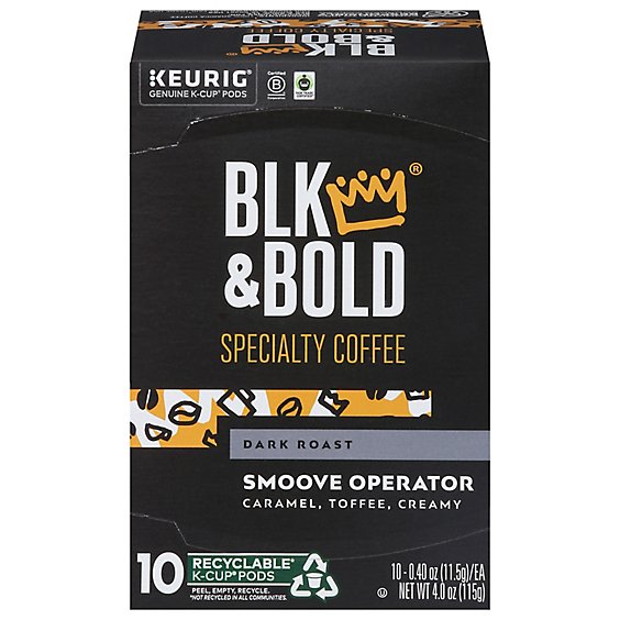 Blk & Bold Llc Coffee K Cup Smoove Operator - 10 CT