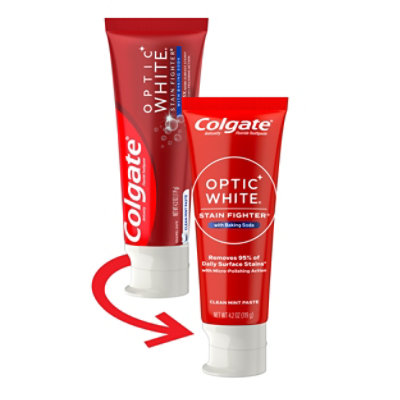 Colgate Optic White Stain Fighter with Baking Soda Toothpaste - 4.2 Oz - Image 1