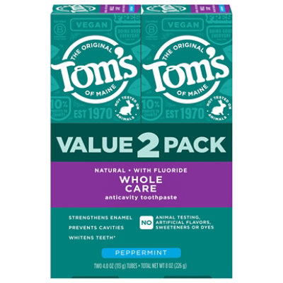 Toms Whole Care Tp Peppermint Twin Pk - 2-4 OZ - Image 3