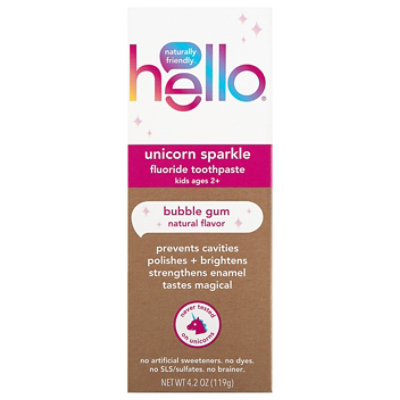 Hello Unicorn Fluoride Toothpaste - 4.2 OZ - Image 3