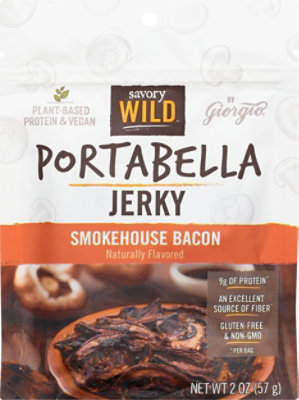 Smokehouse Bacon Portabella Mushroom Jerky - 2 OZ - Image 2