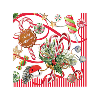 Md Peppermint Luncheon Napkin - EA - Image 1