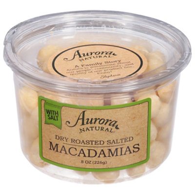 Aurora Roasted Salted Macadamia - 8 Oz - Image 1