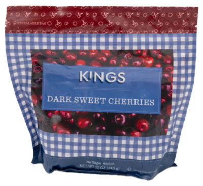 Kings Frozen Dark Sweet Cherries - 12 OZ - Image 1