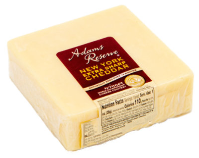 Adams Reserve Extra Sharp White Cheddar Cheese - 0.50 Lb
