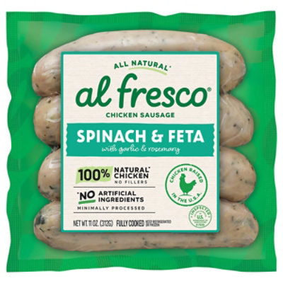 Al Fres Spinach & Feta Chicken Sausage - 11 OZ - Image 1